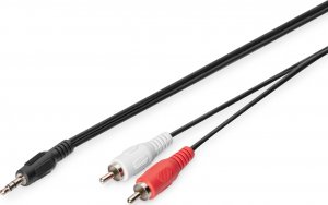Kabel Digitus Jack 3.5mm - RCA (Cinch) x2 2.5m czarny (DB-510300-025-S) 1