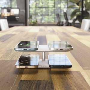ZENS Quattro Wireless Charger Pro 4 - ładowarka bezprzewodowa Qi2 do czterech urządzeń (4x15W) kompatybilna z MagSafe (white) 10