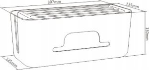 Organizer BOX na Kable Spacetronik SR-202 Przewody Listwę Zasilającą 5