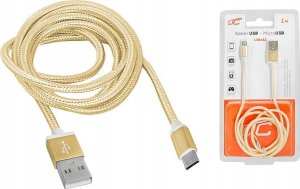 Kabel USB LTC microUSB - USB-A 1m Złoty (LX8452) 2