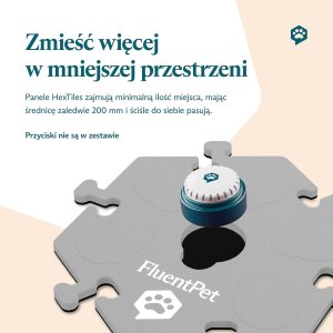 FluentPet - HexTile Compact - piankowa mata do przycisków - jasno beżowa 3
