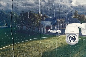 Wodoodporna Kamera zewnętrzna WiFi HomeGuard AI zewnętrzna 2K HGWOB-253 Wbudowany mikrofon z głośnikiem 7