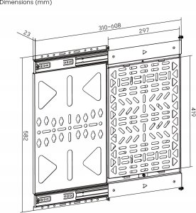 Wysuwany Panel na Akcesoria AV za Telewizje Monitor Spacetronik 4
