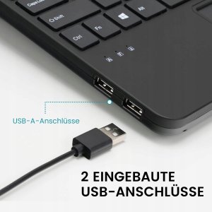 Klawiatura Perixx PERIBOARD-525 DE B Mini-USB-klawiatura z touchpadem czarny 2