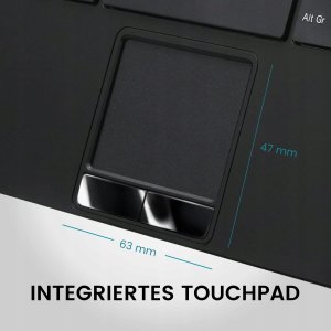 Klawiatura Perixx PERIBOARD-525 DE B Mini-USB-klawiatura z touchpadem czarny 4