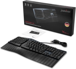Klawiatura Perixx PERIBOARD-535 DE BL, ergonomiczna mechaniczna klawiatura USB (niebieskie przyciski) 3