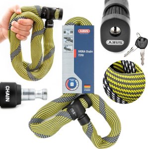 Łańcuch Abus Ivera 7210/85, żółty (racing yellow) 85 cm, klucz 1