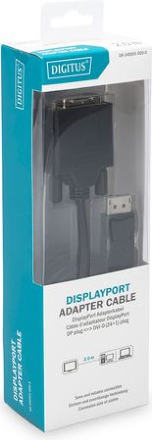 Kabel Digitus DisplayPort - DVI-D 2m czarny (DB-340301-020-S) 2