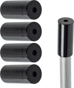 Końcówki pancerza przerzutki, aluminiowe 4 mm, 5 sztuk, czarne 1