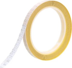 Odblaskowa taśma samoprzylepna 8m x 1 cm srebrna, na obręcz, ramę, kask 5