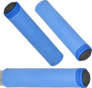 Chwyty kierownicy ODI F-1 Series Float Grip, niebieskie, czarne korki 1
