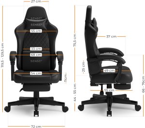 Fotel SENSE7 DEVON PU czarny 9