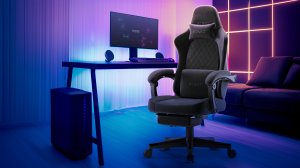 Fotel SENSE7 DEVON alcantara czarny 2