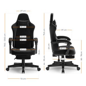 Fotel SENSE7 DEVON alcantara czarny 8