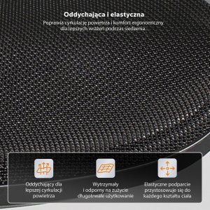 Krzesło biurowe SENSE7 Neyo Czarne 11