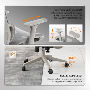 Krzesło biurowe SENSE7 Neyo Szare 10