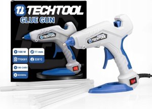 PISTOLET DO KLEJU NA GORĄCO 100W + KLEJ WKŁADY 11MM KLEJARKA MOCNY TECHTOOL 6