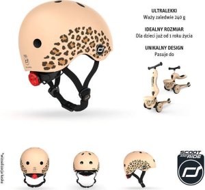 Scoot and Ride Kask dla dzieci 1-5 lat rozm. XXS-S, kolor: Leopard 5