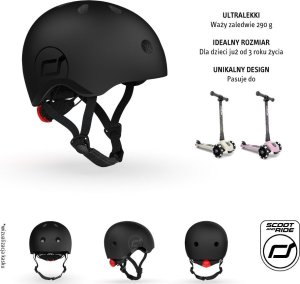Kask dla dzieci 3+ rozm. S-M, kolor: Black (czarny), Scoot and Ride 9