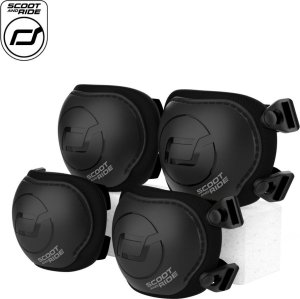 Ochraniacze dla dzieci, na rolki, wrotki, hulajnogę, rozm. S, kolor: Black (czarny), Scoot and Ride 4