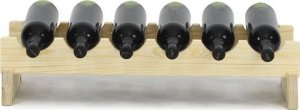 Regał na wino drewniany modułowy RW10 06x01 Naturalny do 6 butelek 2