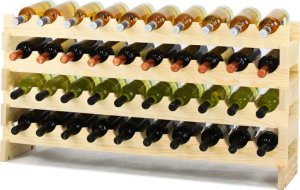 Regał na wino drewniany modułowy RW10 10x04 Naturalny do 40 butelek 1