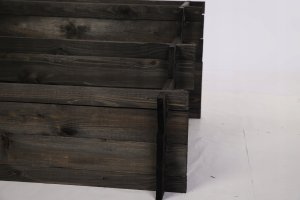 Drewniana grządka kaskadowa ZP04 / 78x75 cm/ Czarna Drewno Sosnowe 12