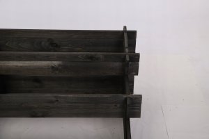 Drewniana grządka kaskadowa ZP04 / 78x75 cm/ Czarna Drewno Sosnowe 13