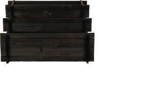 Drewniana grządka kaskadowa ZP04 / 78x75 cm/ Czarna Drewno Sosnowe 14