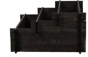 Drewniana grządka kaskadowa ZP04 / 78x75 cm/ Czarna Drewno Sosnowe 15