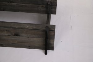 Drewniana grządka kaskadowa ZP04 / 78x75 cm/ Czarna Drewno Sosnowe 10