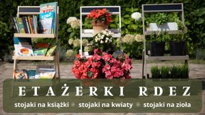 KWIETNIK ETAŻERKA ZIOŁOWNIK DRABINKA STOJAK NA KWIATY RDEZ BEŻOWY 1