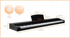 Pianino cyfrowe MusicMate MM-P10-B VelvetNote czarne 5