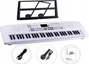 Elektryczny keyboard dla początkujących i dla dzieci MusicMate MM-01 biały 2