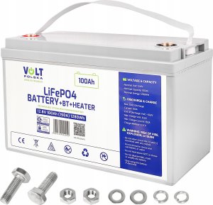 Akumulator LiFePO4 12,8V 100 Ah (150A) + BMS + BLUETOOTH + MATA GRZEWCZA 9