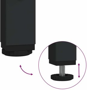 Kosz na pranie vidaXL Kosz na pranie 2 przegrody z półką, czarny dąb 9