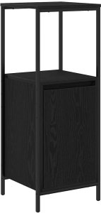 vidaXL Szafka łazienkowa z półkami, czarny dąb, 36x35x95 cm 2