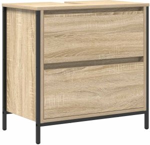 vidaXL Szafka pod umywalkę łazienkową z szufladami 60x34,5x60 cm 2