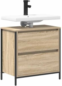 vidaXL Szafka pod umywalkę łazienkową z szufladami 60x34,5x60 cm 4