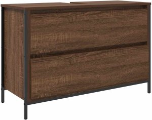 vidaXL Szafka pod umywalkę łazienkową z szufladami 90x34,5x60 cm 2