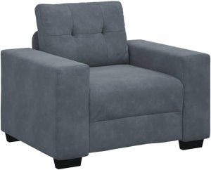 vidaXL Sofa Fotel Ciemnoszary 60 cm Aksamit 2
