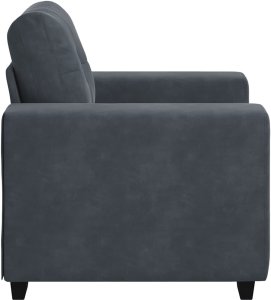 vidaXL Sofa Fotel Ciemnoszary 60 cm Aksamit 5