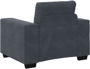 vidaXL Sofa Fotel Ciemnoszary 60 cm Aksamit 6