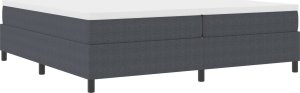 vidaXL Rama łóżka Ciemnoszara Metal 200 x 200 cm Trwała 2