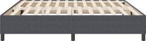 vidaXL Rama łóżka Ciemnoszara Metal 200 x 200 cm Trwała 7