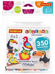 Polesie 67521 Klocki Classic Mozaika 4w1 Nr10 ptaki 350 elementów w woreczku 1
