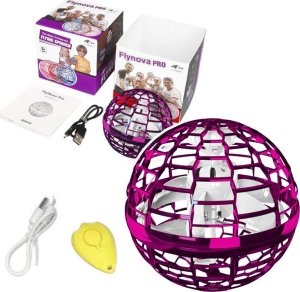 Latająca Wirująca Kula Flynova Sterowana Ręką Różowa LED 10 cm LEAN Toys 1