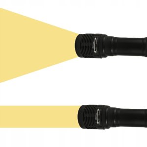 Latarka czarna  MQ-D002 + baterie 3xAAA 4