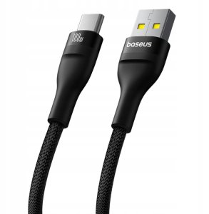 Kabel Baseus Flash 2 USB-A / USB-C 100W 1m czarny 3