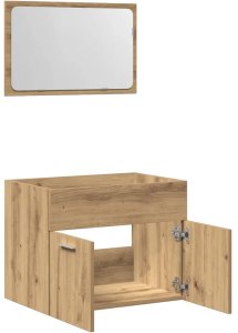 vidaXL 2-częściowy zestaw mebli łazienkowych, dąb artisan 5